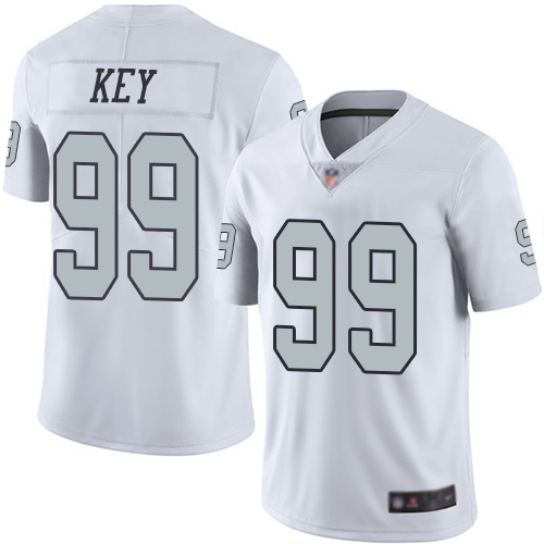 Men Oakland Raiders Limited White Arden Key Jersey NFL Football 99 Rush Vapor Untouchable Jersey